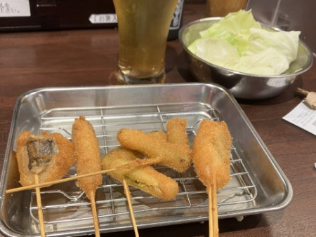 帰りに串カツ!大阪といえばこれ
